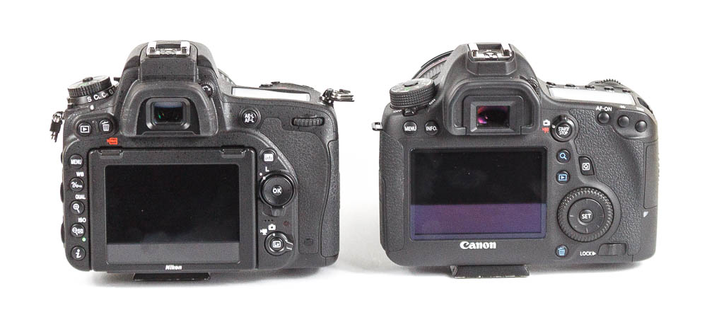 Canon EOS 6D Nikon D750 Vergleich Nebeneinander Uebersicht