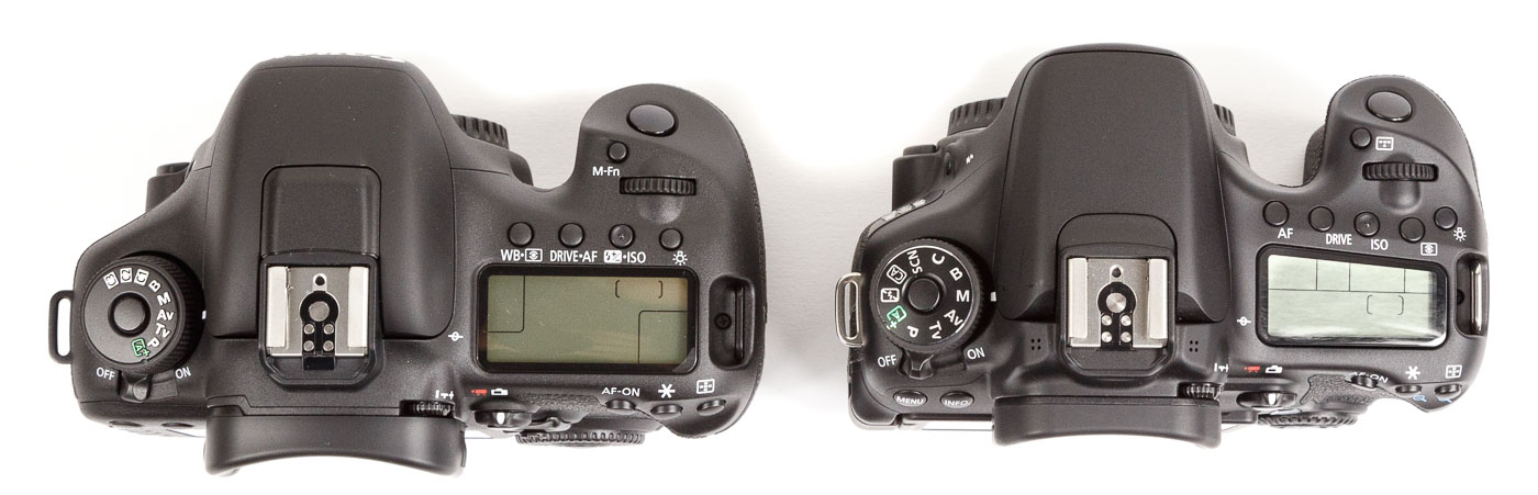 Canon EOS 7D Mark II Canon EOS 70D Body Gehäuse Vergleich Compa