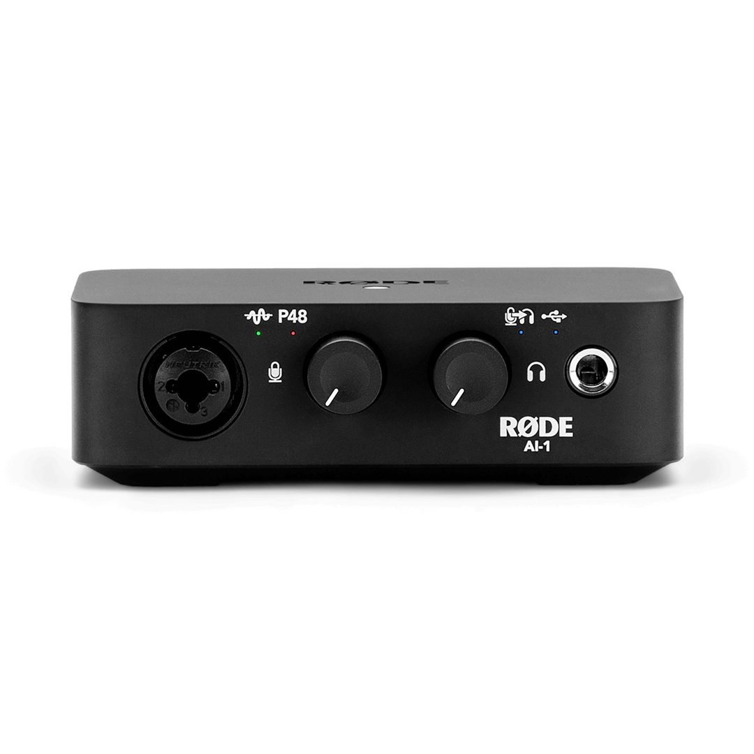 Røde AI-1 von vorn mit Combo-Eingang und Kopfhörerbuchse