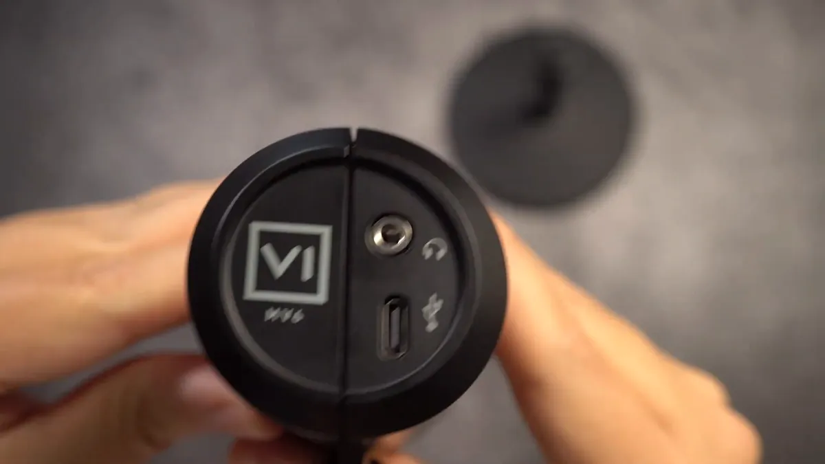 Shure MV6 von hinten mit Logo