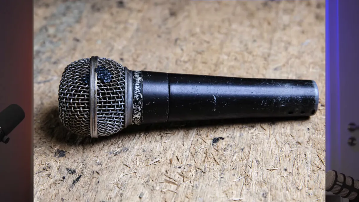 Shure SM58 liegend auf dem Tisch