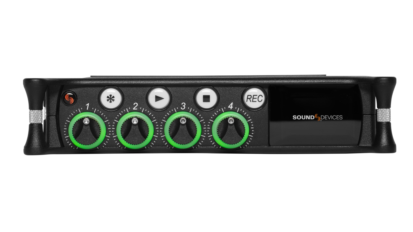 Bedienseite des MixPre-6 II mit vier Gain-Reglern
