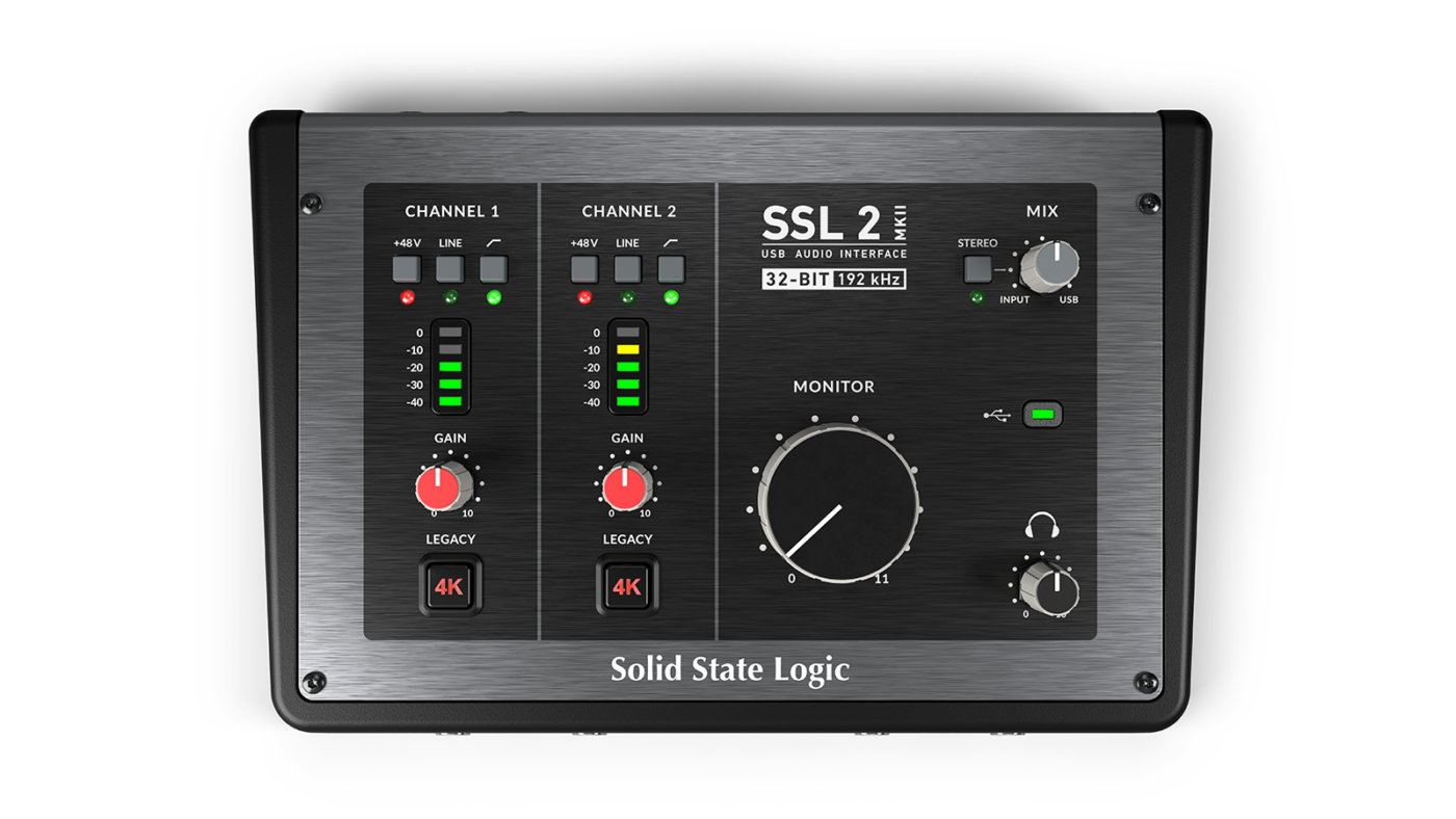 Bedienfeld des SSL 2 MKII von oben