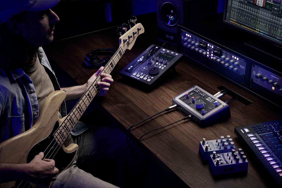 SSL 2 MKII bei einer Gitarrenaufnahme