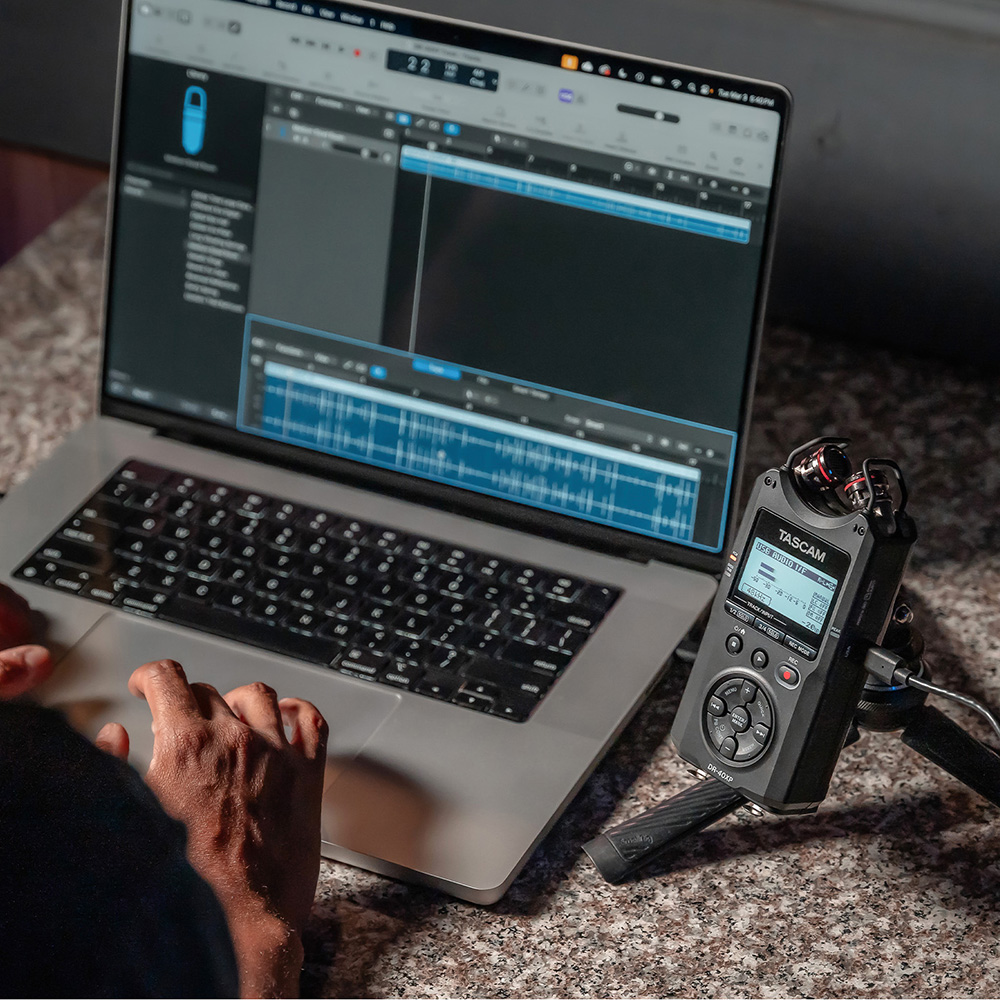 DR-40XP als Audio-Interface am Laptop