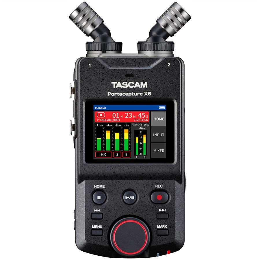 Tascam Portacapture X6 von vorn mit Touchdisplay