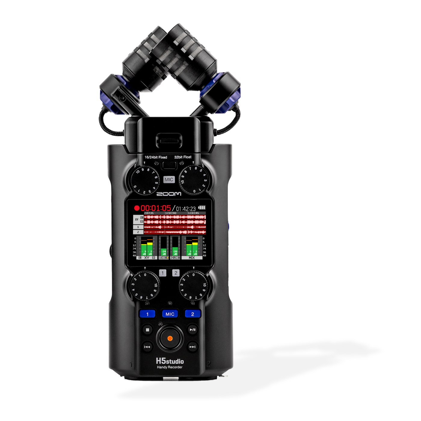 Zoom H5studio mit XY-Kapsel von vorn