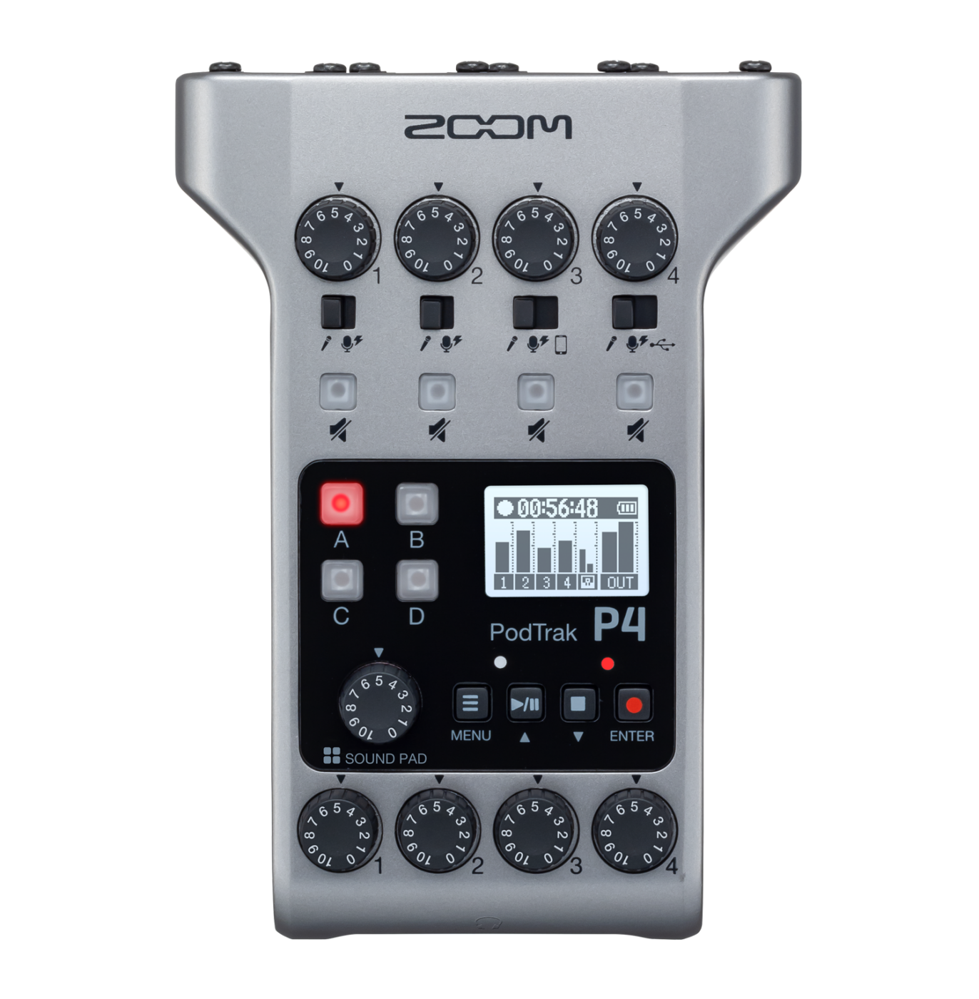 Zoom PodTrak P4 von oben