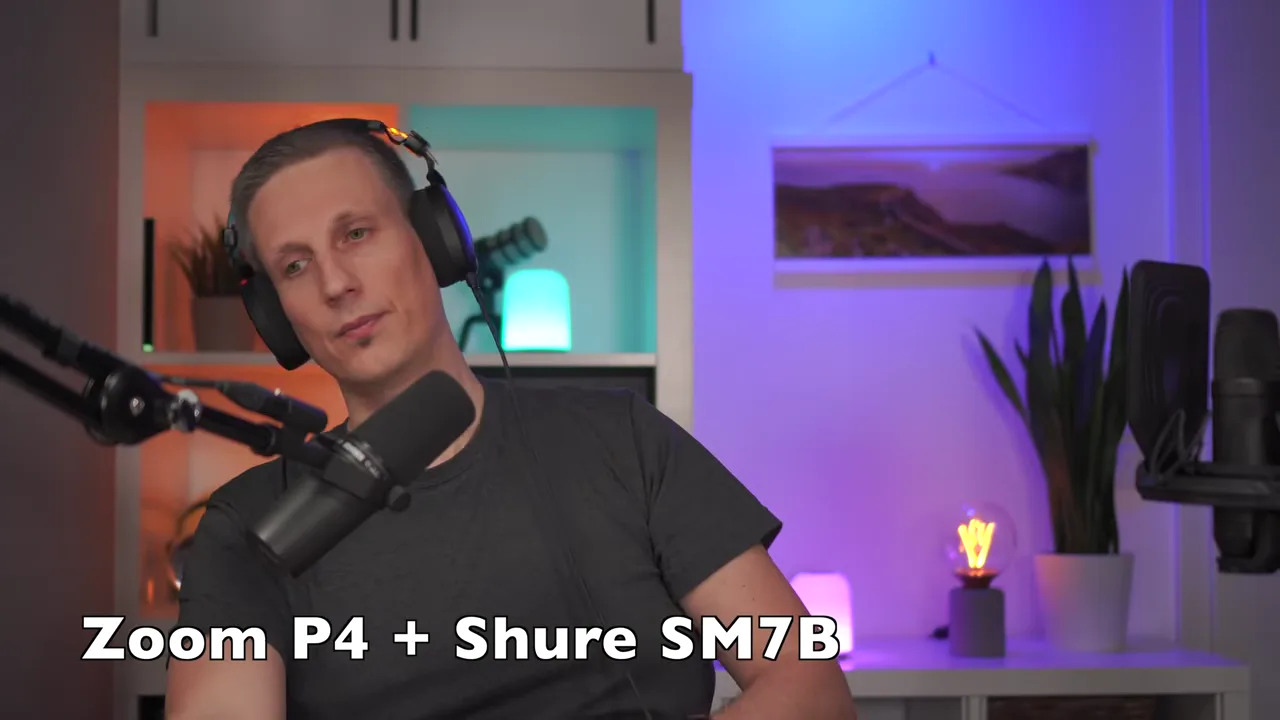 Zoom PodTrak P4 mit Shure SM7B