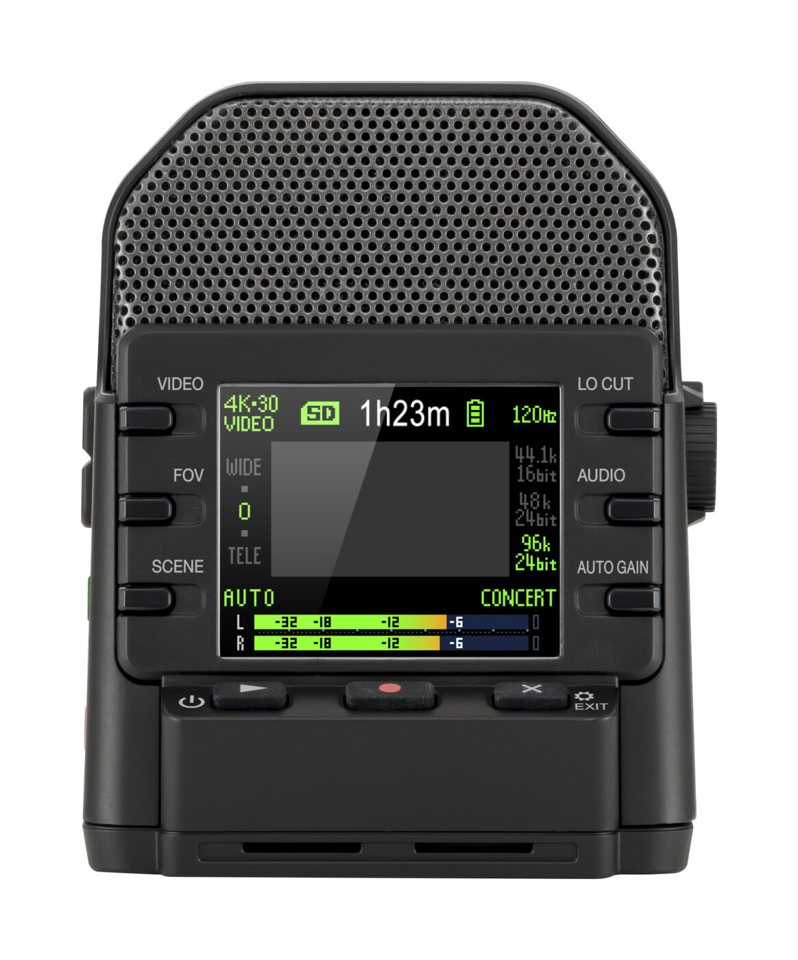 Rückseite des Q2n-4K mit Display