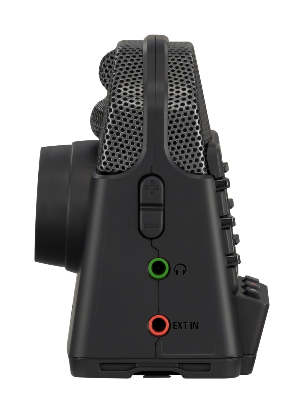 Seitenansicht des Q2n-4K mit Anschlüssen